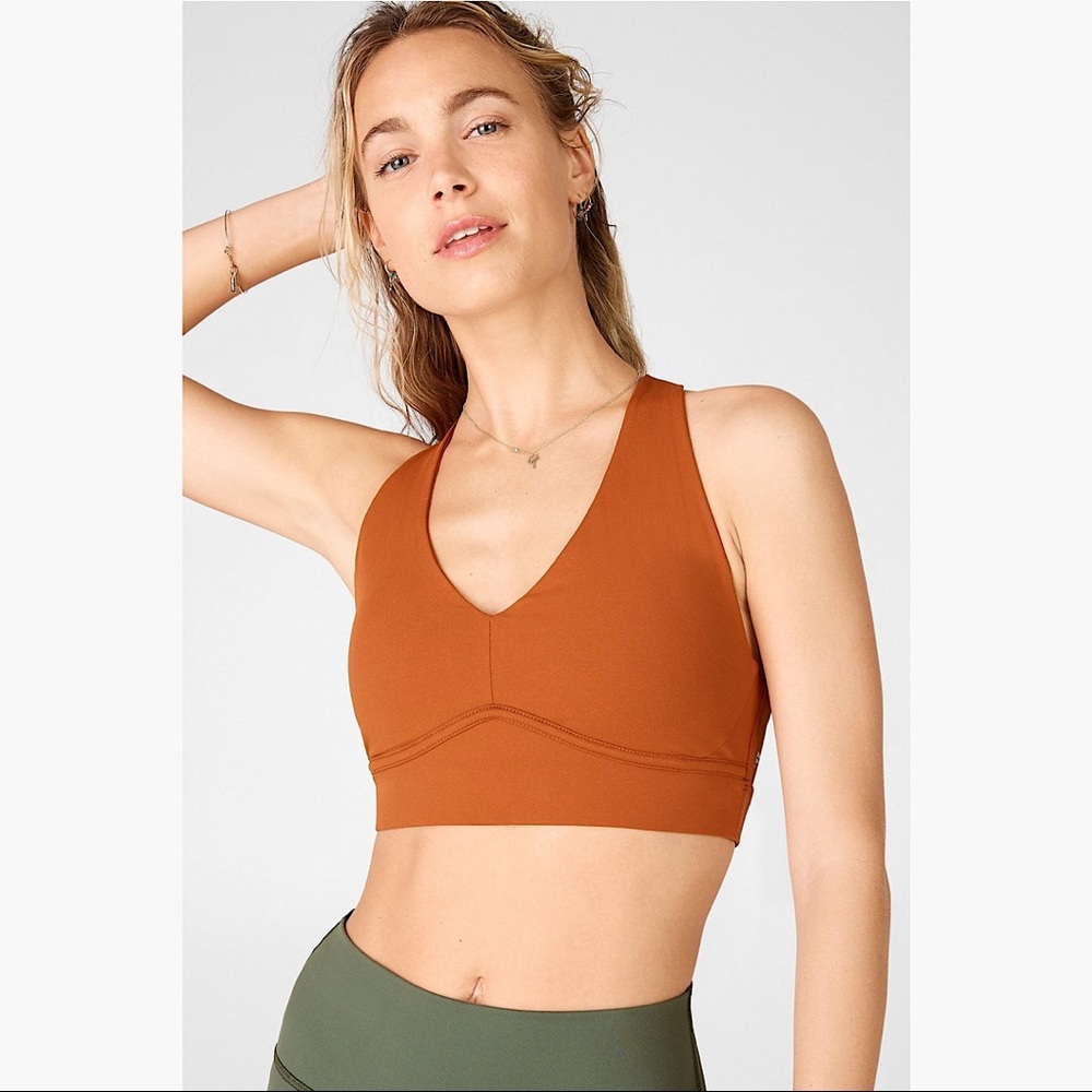 FABLETICS BURNT ORANGE ADJUSTABLE RACERBACK BRAS